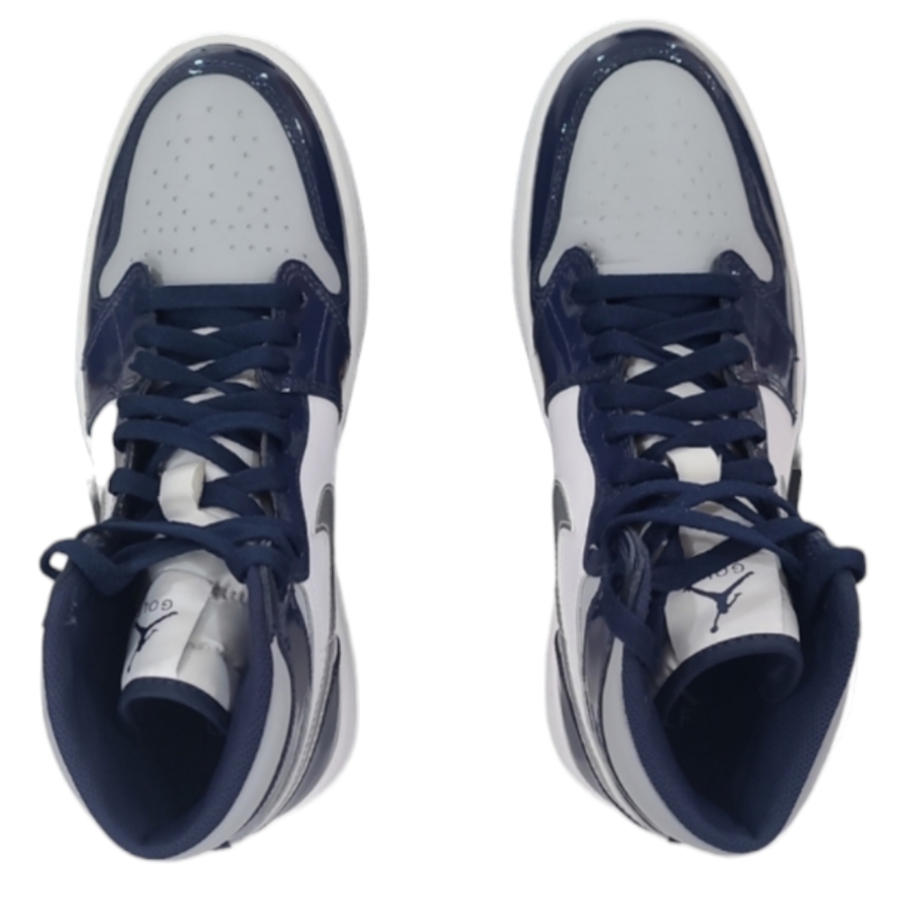 Jordan 1 Retro High Golf Patent Midnight Navy Sneakers DQ0660-100| M 8.5 / W 10 - Picture 9 of 17
